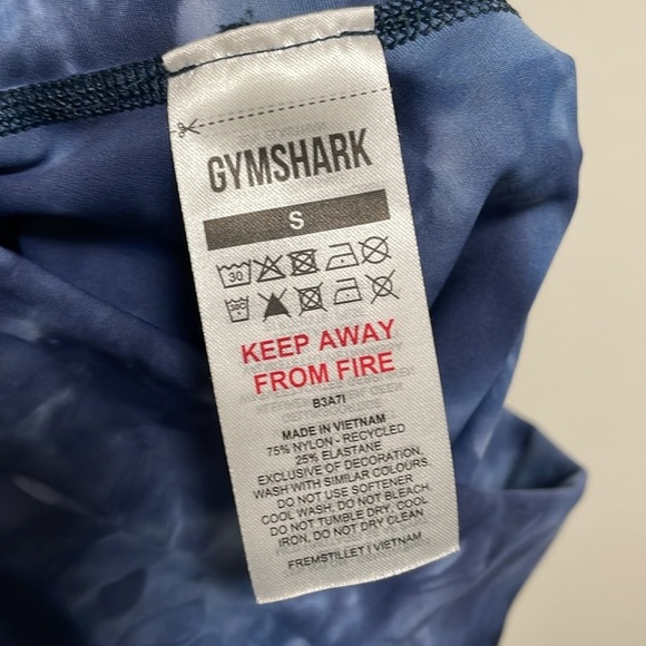 Gymshark Blue Tie Dye Workout Short Size Small - Picture 5 of 6